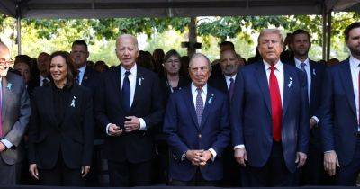 Kamala Harris, Donald Trump Shake Hands At 9/11 Memorial At World Trade Center