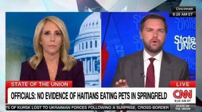 Donald Trump - John Bowden - David Muir - Action - JD Vance appears to admit tale about Haitian immigrants eating pets is made-up as he loses cool with CNN host - independent.co.uk - Usa - state Pennsylvania - state Ohio - county Harris - Haiti - Philadelphia, county Harris - city Springfield, state Ohio