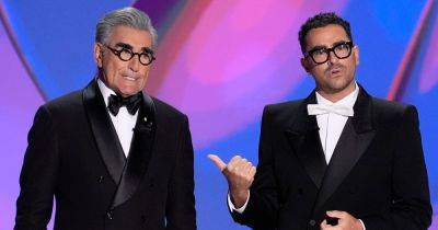 Eugene Levy’s Texts To Son Dan In Emmys Bit Are Peak Boomer Parent