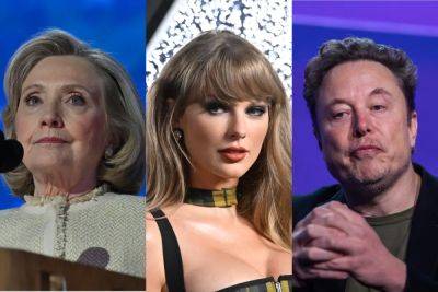 Donald Trump - Kamala Harris - Hillary Clinton - Elon Musk - Taylor Swift - Kevin E G Perry - Hillary Clinton condemns Elon Musk’s ‘creepy’ message to Taylor Swift: ‘Another way of saying rape’ - independent.co.uk - Usa - county Harris