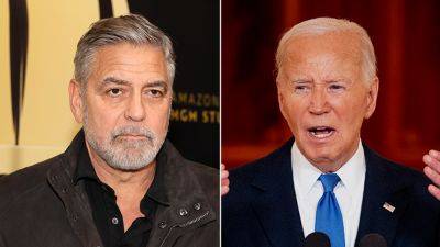 Joe Biden - Kamala Harris - Trump - Brian Flood - George Clooney - George Clooney praises Biden stepping aside as ‘most selfless thing’ since George Washington - foxnews.com - Washington, county George - county George - New York - city Washington, county George