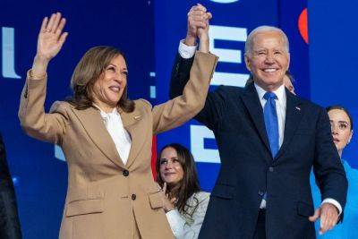 Watch live: Biden and Harris hold first joint campaign event since president’s exit from 2024 race