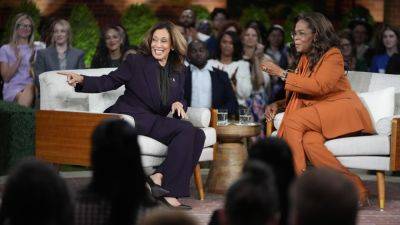 Joe Biden - Donald Trump - Kamala Harris - Oprah Winfrey - Jennifer Lopez - Meryl Streep - JOSH BOAK - ZEKE MILLER - Harris looks for boost from Oprah as part of digital-first media strategy - apnews.com - state Michigan - county Hill - county Bryan