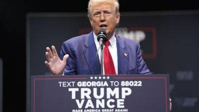 Donald Trump - Kamala Harris - Trump mixes up the name of Charlottesville, Virginia, during his speech in Georgia - apnews.com - Georgia - Washington - state Virginia - city Charlottesville, state Virginia - city Savannah, Georgia