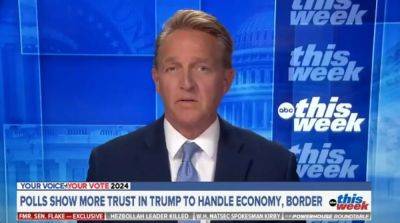 Republican ex-senator Jeff Flake endorses Kamala Harris as anti-Trump right coalesces