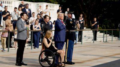 Donald Trump - Jamie Raskin - Tim Kaine - Despite evidence, Trump calls Arlington Cemetery incident a 'made up story' - npr.org - Afghanistan - state Virginia - county Day - county Hall - county Henderson