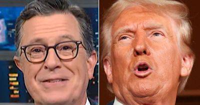 Stephen Colbert Taunts 'Demented' Trump With Scathing Definition For His Made-Up Word