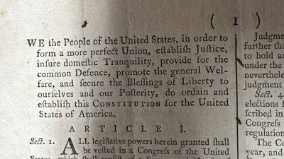 A rare copy of the US Constitution went missing for centuries. Now it’s being auctioned for millions